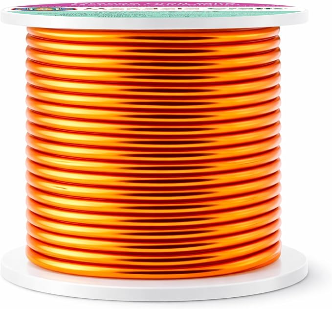 Mandala Crafts 13 Gauge Orange Anodized Aluminum Craft Wire, 60 FT | Colored - Image 2