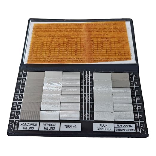 30Pcs Surface Roughness Comparators,Roughness Test Block Ra0.05-12.5mm Microfinish Comparator, Surface Finish Comparator Set for Lathe Machinery Manufactur Teach (30pcs Surface Roughness comparators)