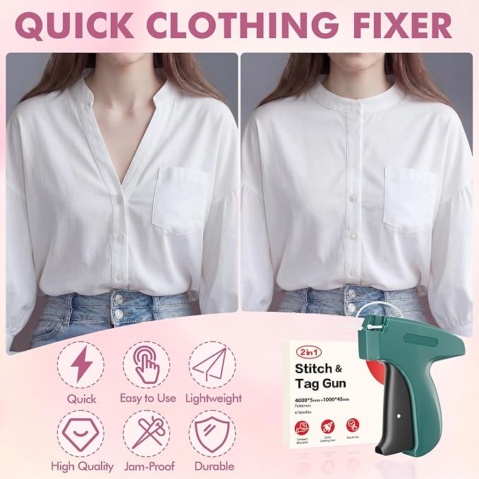Stitch Gun for Clothes, Portable Handheld Tagging Gun for Clothing, Stitch - Image 4