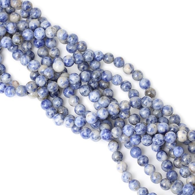 45PCS 8mm Natural Blue White Sodalite Gemstone Round Loose Beads - Image 4