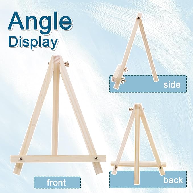 36 Pack 9 Inch Easel for Painting, Wooden Easel Stand Canvas Stand for Sign - Image 4