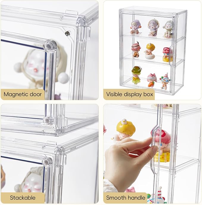 3 Tiers Clear Display Case, Plastic Storage Bins - Image 4