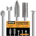 Wood Carving Drill Bits Set Compatible with Dremel Rotary Tool 5 Different Engraving Drill Accessories Bit Wood Grinding Woodworking Tool with 3mm Shank for DIY Carving Drilling Micro Sculpture