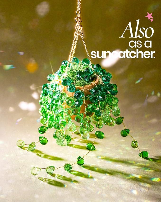 Deinduser Beaded Plant Kit, DIY Hanging Suncatcher Craft Kit - Image 4