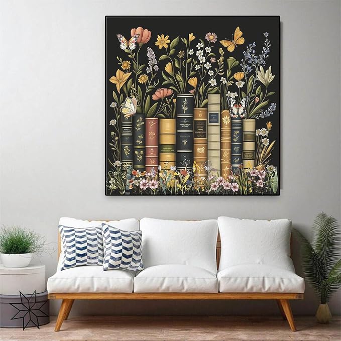 EIBEILI Diamond Art Kits for Adults-Book Flower Diamond Painting Wall Art | - Image 4