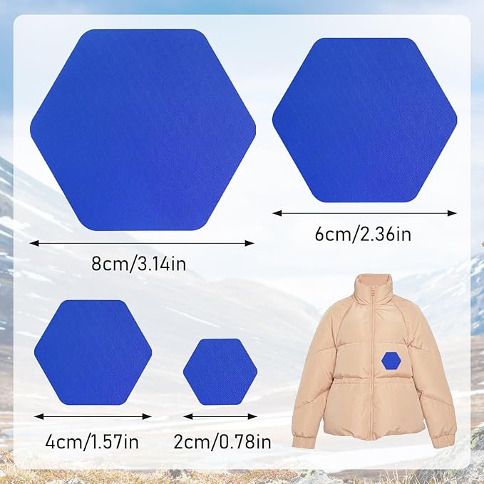 Down Jacket Repair Patches - Highly Effective Repair of Nylon Fabric, Waterproof Self-Adhesive Repair Patch for Down Jackets, Tents, Raincoats, Outdoor Equipment