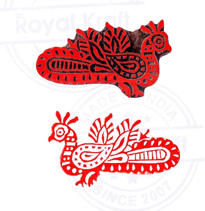 Royal Kraft Wooden Stamps DIY Fabric, Henna Printing Blocks THDtag048 - Image 4