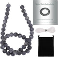 8mm Matte Black Labradorite Bead, 15-Inch Matte Round Loose Stone Beads by THRELE