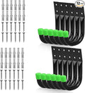 SWANLAKE Heavy Duty Garage Storage Utility Hooks, Utility Hooks for Garage Wall,Color Black (12PCS)