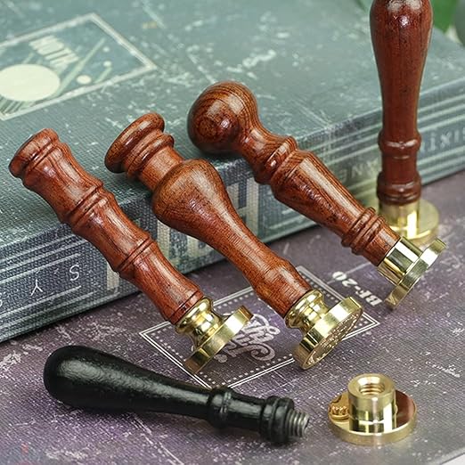 Frame Wax Seal Stamp, 3D Embossed Relief Carving Head and Wood Handle - Image 4