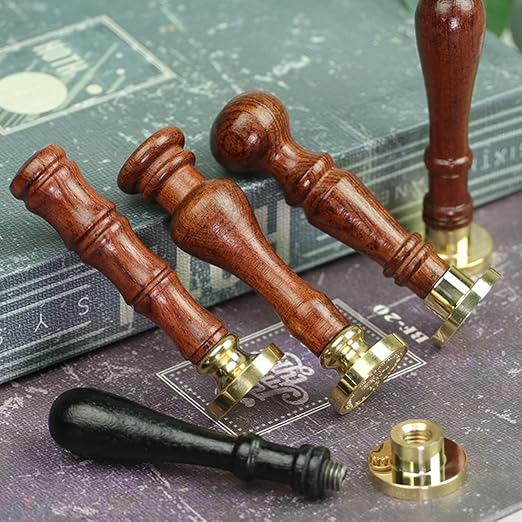 Frame Wax Seal Stamp, 3D Embossed Relief Carving Head and Wood Handle - Image 4