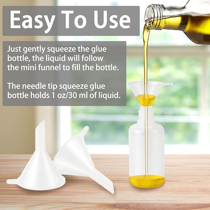 18PCS Precision Needle Tip Glue Applicator Bottles, 6 Color 10ML/1 OZ Fine - Image 4