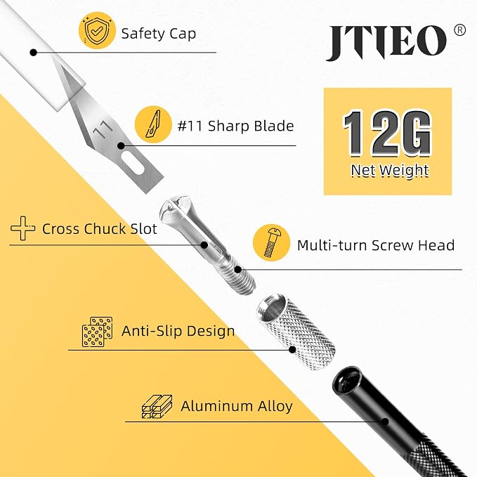 JTIEO Exacto Knife Set, 74 Pack Hobby Knife - Image 2