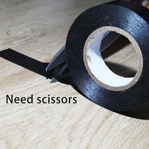 ROSEUP 6-Pack Black Electrical Tape, 3/4 in x 66ft, Professional Flame Retardant Waterproof PVC Electrical Insulation Tape