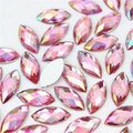 100 Pcs 15x7mm AB Colorful Jewels Gems Rhinestones by UYTRDVG