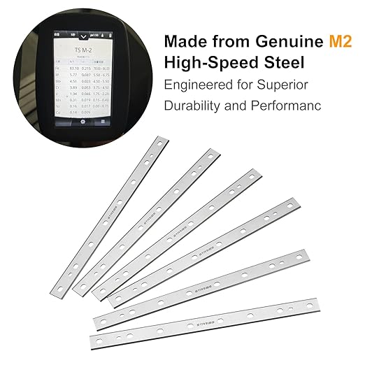 12-1/2 Inch Planer Blades, M2 HSS Replacement Knives for DeWalt DW734 & DW7342, Set of 3, Double-Sided High-Speed Steel for Precision Woodworking