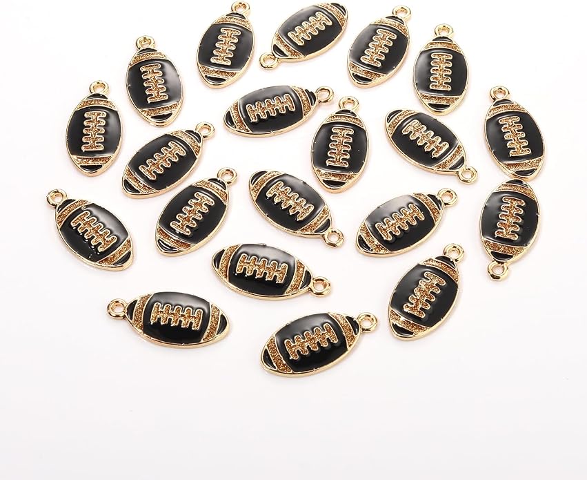 20PCS Sports Charms Enamel Basketball Baseball Pendant Charms - Image 5