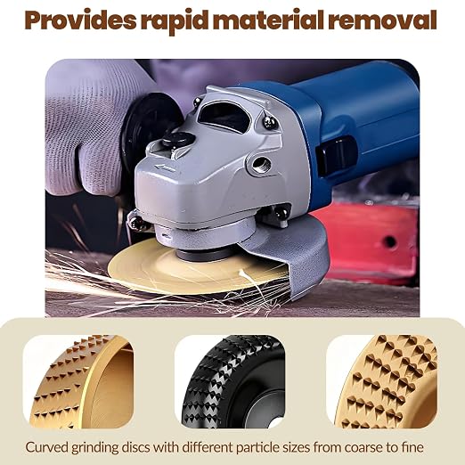 5PCS Angle Grinder Wood Carving Disc Set - Image 4