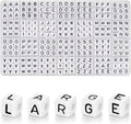 DoDoBeads 252 Pcs 10x10mm Large Square Letter Beads, Jumbo Letter Charms by DoDoBeads