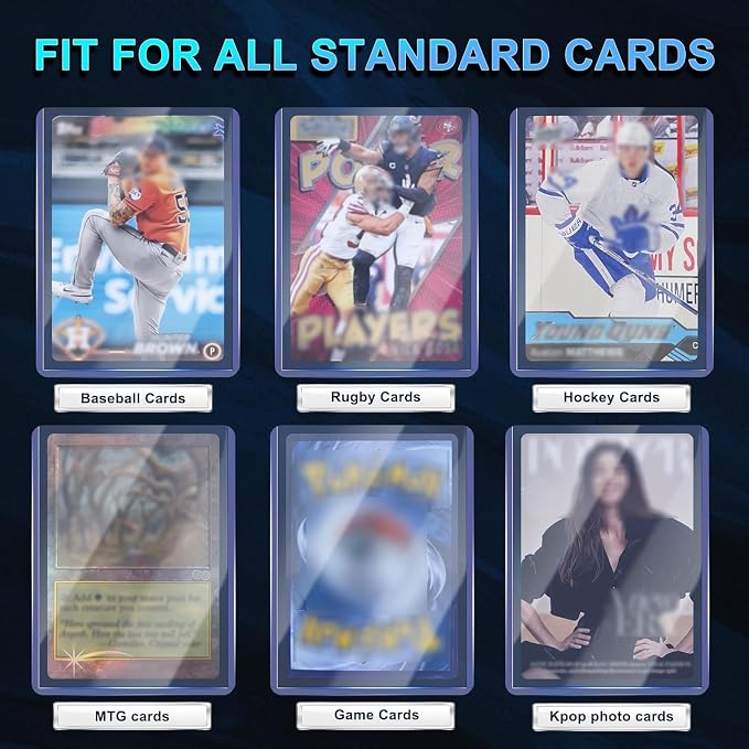 2000 Card Sleeves, Baseball Card Sleeves, Hard Plastic Card Holder - Image 5