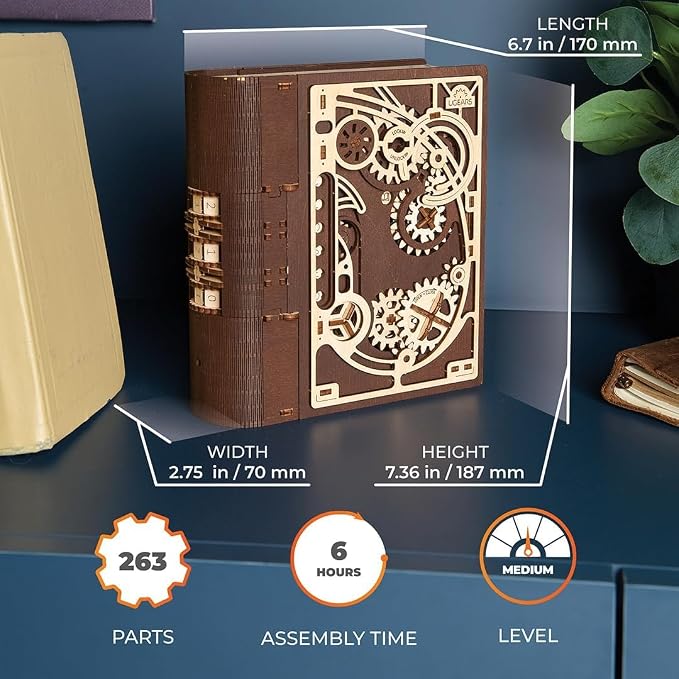 UGEARS Book of Secrets 3D Wooden Puzzles - Image 2