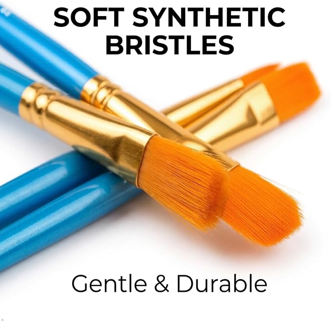 Soucolor Acrylic Paint Brushes Set, No-Shed Bristles - Image 3
