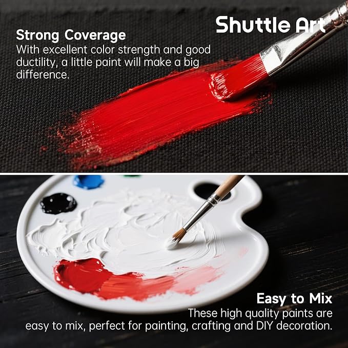 Shuttle Art Red Fabric Paint, 4 oz Fabric Paint - Image 4
