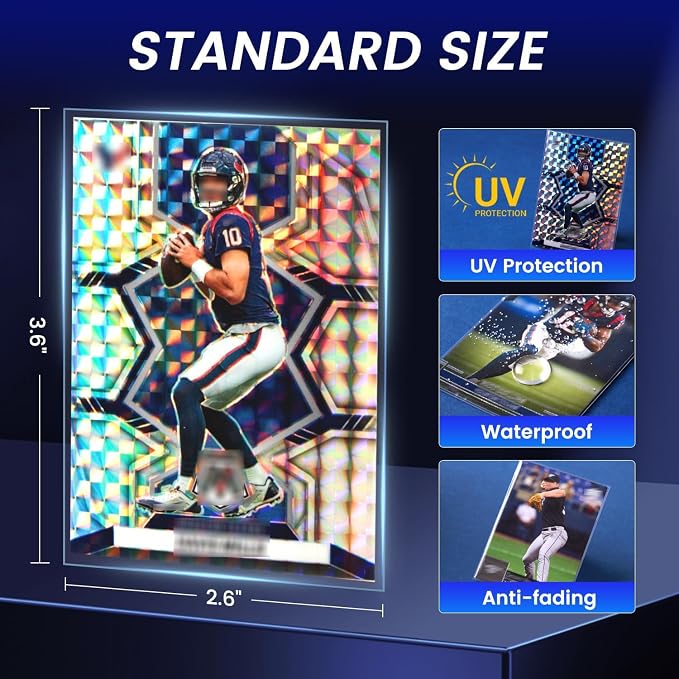 600ct Clear Card Sleeves for Trading Cards, Baseball Sports Soft Sleeves - Image 2