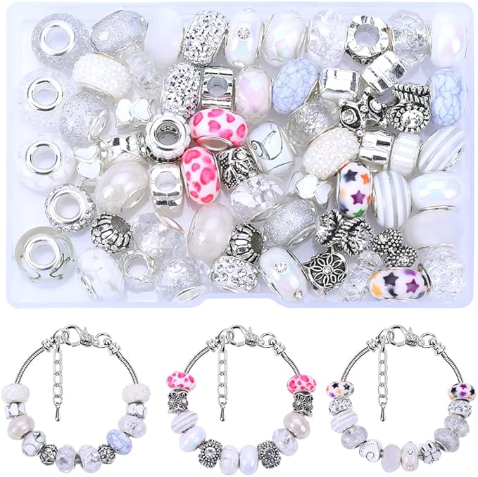 European Large Hole Spacer Charm Beads - Image 2
