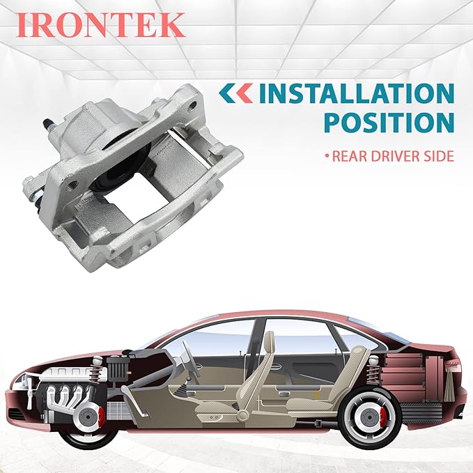 IRONTEK 18B5044 Front Right Brake Caliper for 08-13 for Chrysler Town&Country, 08-15 for Dodge Grand Caravan/07-10 Nitro, 08-12 for Jeep Liberty, 07-12 Wrangler, 12-13 for Ram C/V, 09-12 for VW Routan