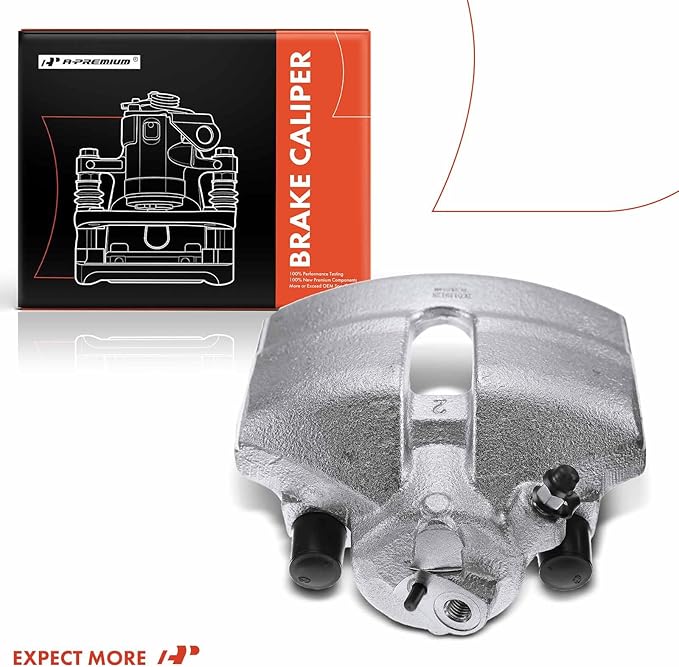 A-Premium Disc Brake Caliper Assembly Compatible with Select Audi Mand Volkswagen Models - A1 11-13, A3 10-13, Beetle 12-19, Bora 05-10, Golf 10-14, For Jetta 05-18, Rabbit 06-09 - Front Left Driver