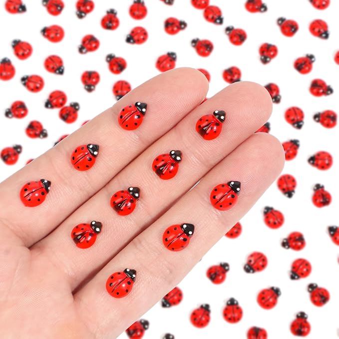 300pcs Luminous Mini Resin Ladybug Decor Tiny Ladybug by Unknown