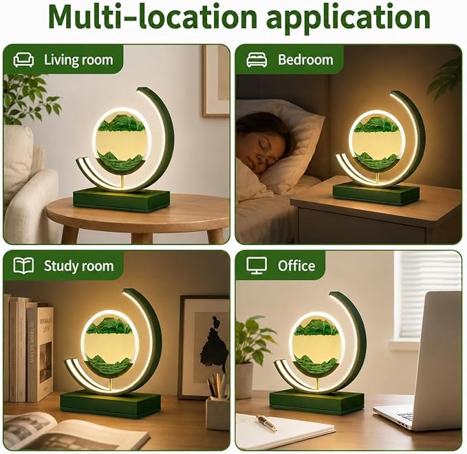Moving Sand Art Lamp, 360 Degree Rotating Sands of Time Lamp - Image 6