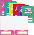 Outus 24 Pcs Take Home 2 Pocket Folders Letter Size Decorative File Folders by Outus
