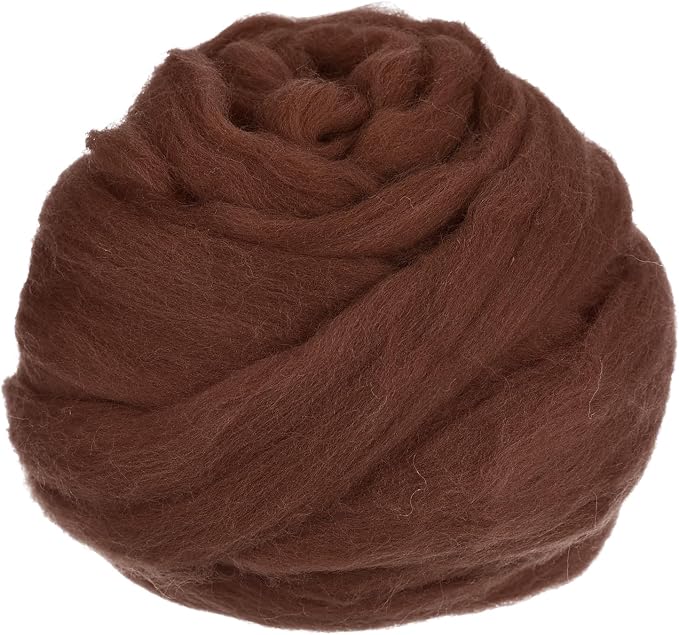 uxcell Needle Felting Wool, 3.5 Oz Nature Fibre Wool Yarn Roving by uxcell