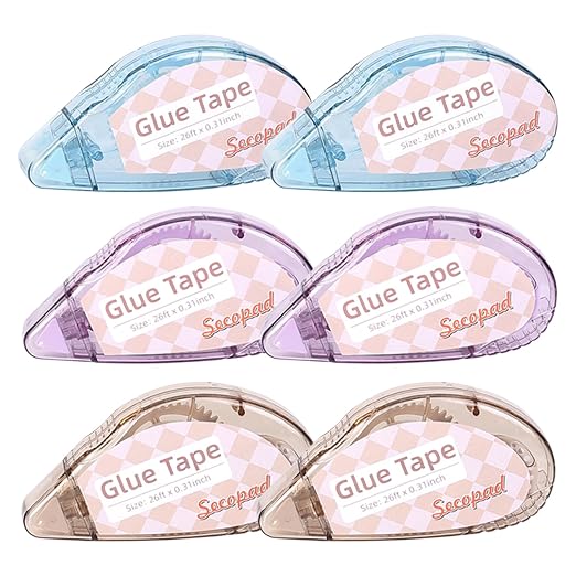 Secopad Scrapbook Tape, 6 Pack Double Sided Tape Roller - Image 7