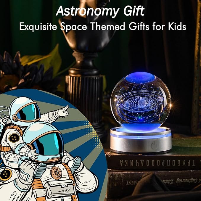 IFOLAINA 3D Solar System Crystal Ball Model Gift Space Astronomy Gift | Planets - Image 3