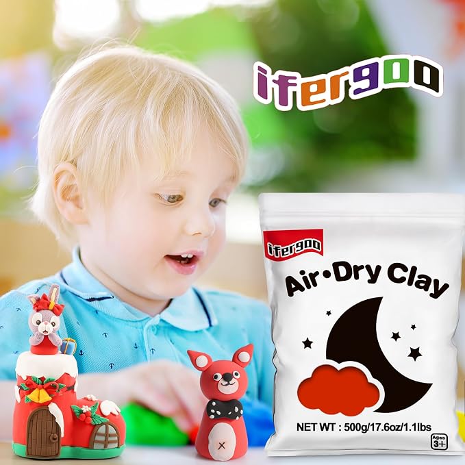 ifergoo Red Air Dry Clay - Image 5