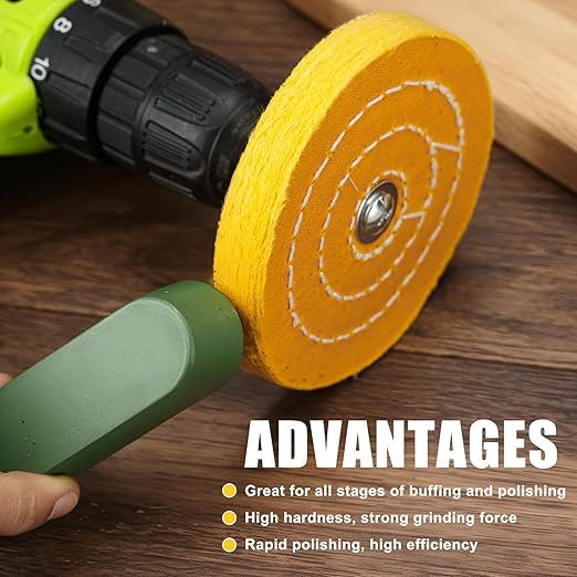 26pcs Buffing Wheel Kit for Drill – Different Size and Density Polishing Buffing Wheels – Perfect for Car Detailing, Jewelry, DIY Buffing & Finishing– 1/4" Shank Fits Most Drills