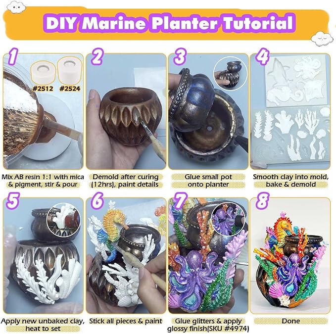 Mermaid and Sea Creatures Clay Molds - Image 4