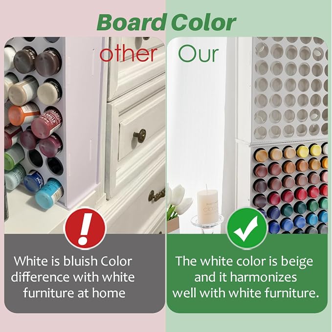 2pack Acrylic Paint Organizer 49 Holes Craft Paint Storage - Image 6