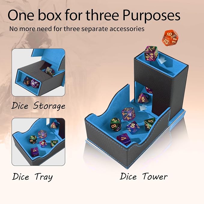 Dice Tower and Tray, Foldable Portable Dice Rolling Tower, Dice Roller Accessory - Image 2