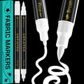 ARTISTRO 2 White Dual-Tip Fabric Markers by ARTISTRO