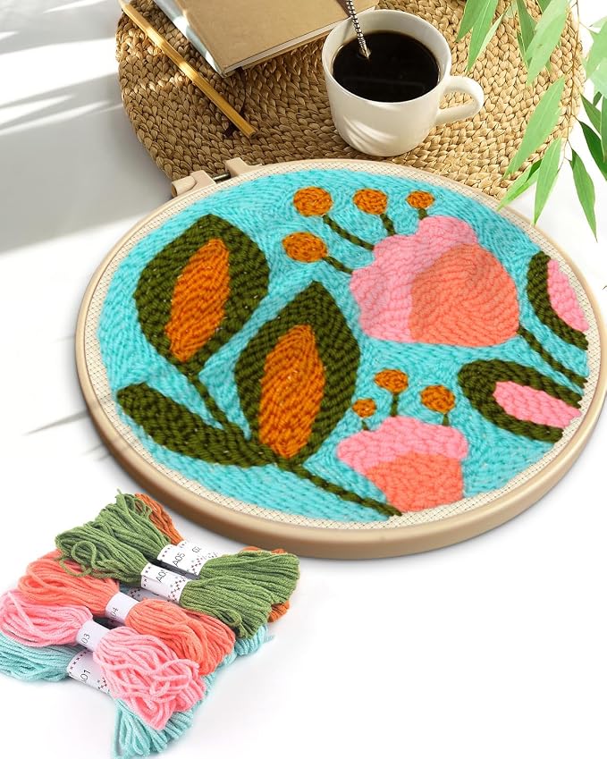 TINDTOP Punch Needle Kits, Tulip Punch Embroidery Kits - Image 7