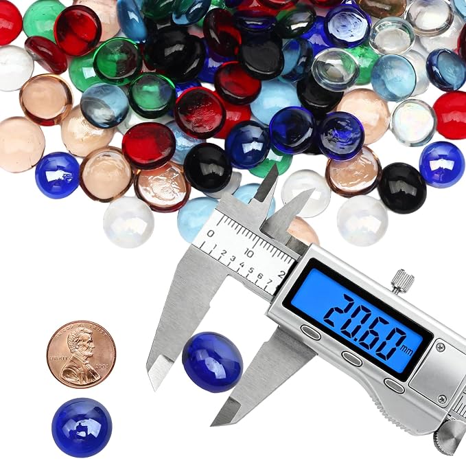 10 lb Assorted Glass Beads for Vases, Glass Pebbles - Image 2