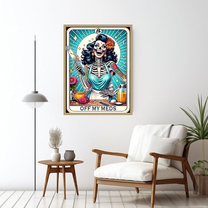 CHWGLFGG 5D Diamond Art Kits for Adults Beginners, Skull Skeleton Chef Diamond - Image 3