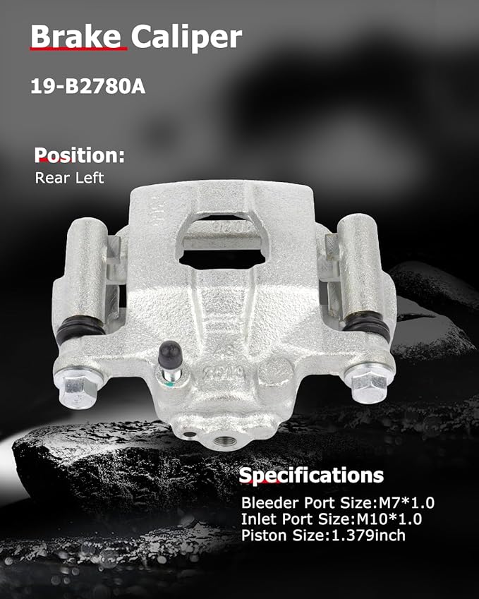 cciyu 19-B2780A Rear Left Brake Caliper Assembly w/Bracket For Nissan For Altima 2.5L 2007-2012,For Nissan For Altima 3.5L 2007-2012,For Nissan For Maxima 3.5L 2007-2008