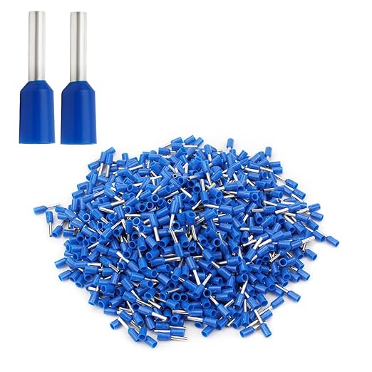 XHF 1000 PCS AWG 18/1.0mm² Wire Ferrules Insulated Copper Crimp Connectors, Crimp Pin Cord End Terminals Blue