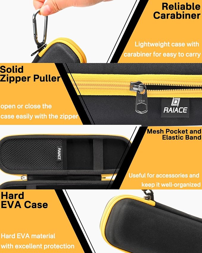 RAIACE Hard Carrying Case for Fluke T5-1000/T5-600 Electrical Voltage, Continuity and Current Tester - Black