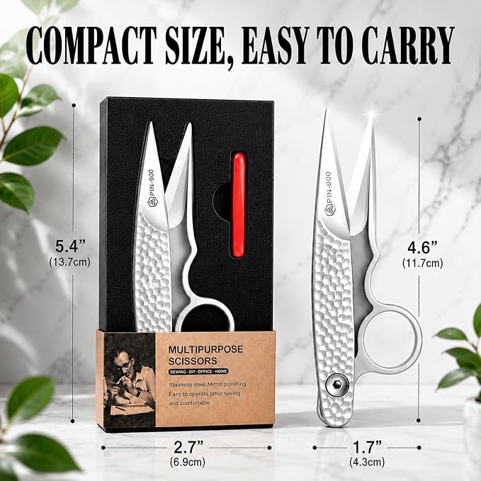 Premium Sewing Scissors, Sharp Precision Thread Snips - Image 3